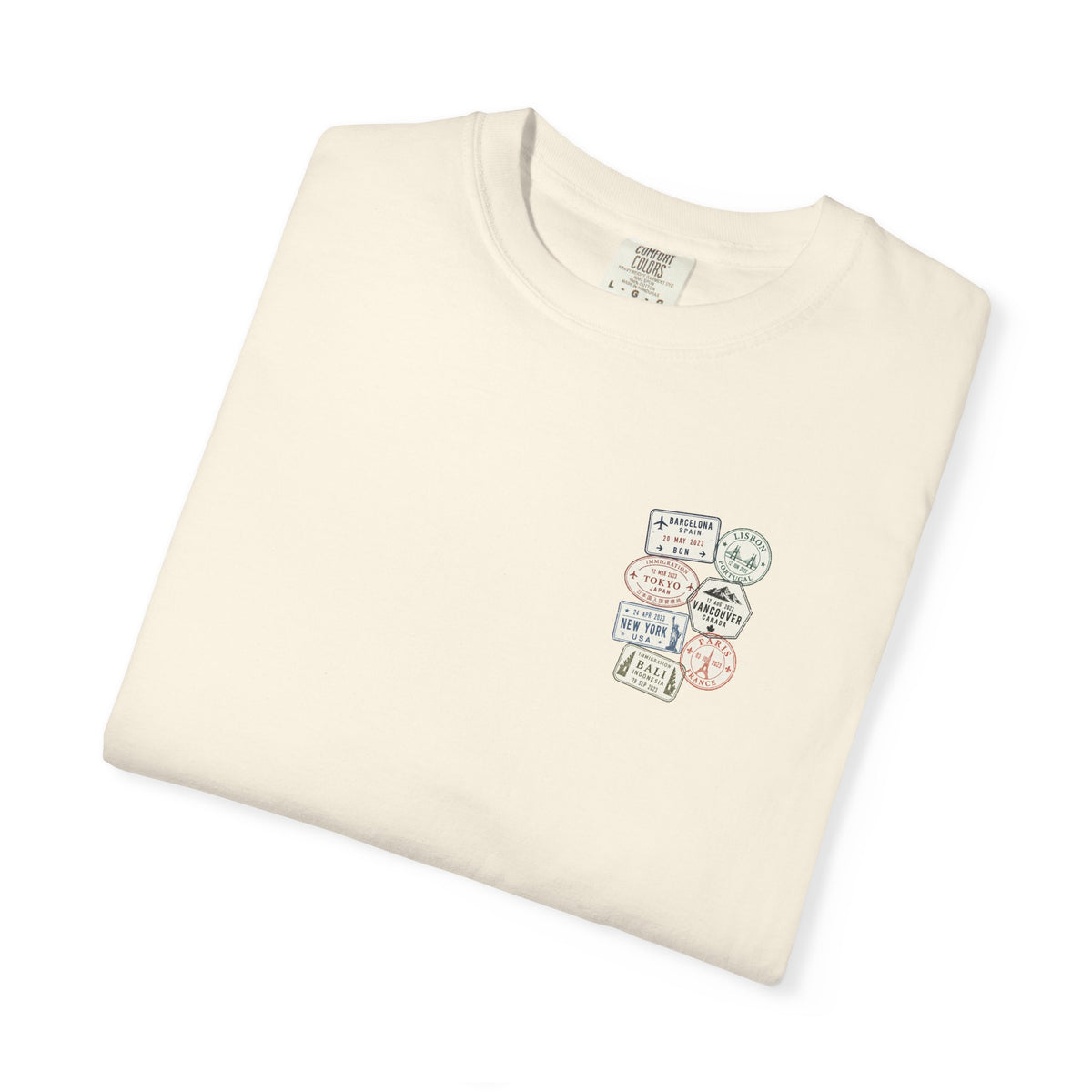 Travel Passport Stamp Tee