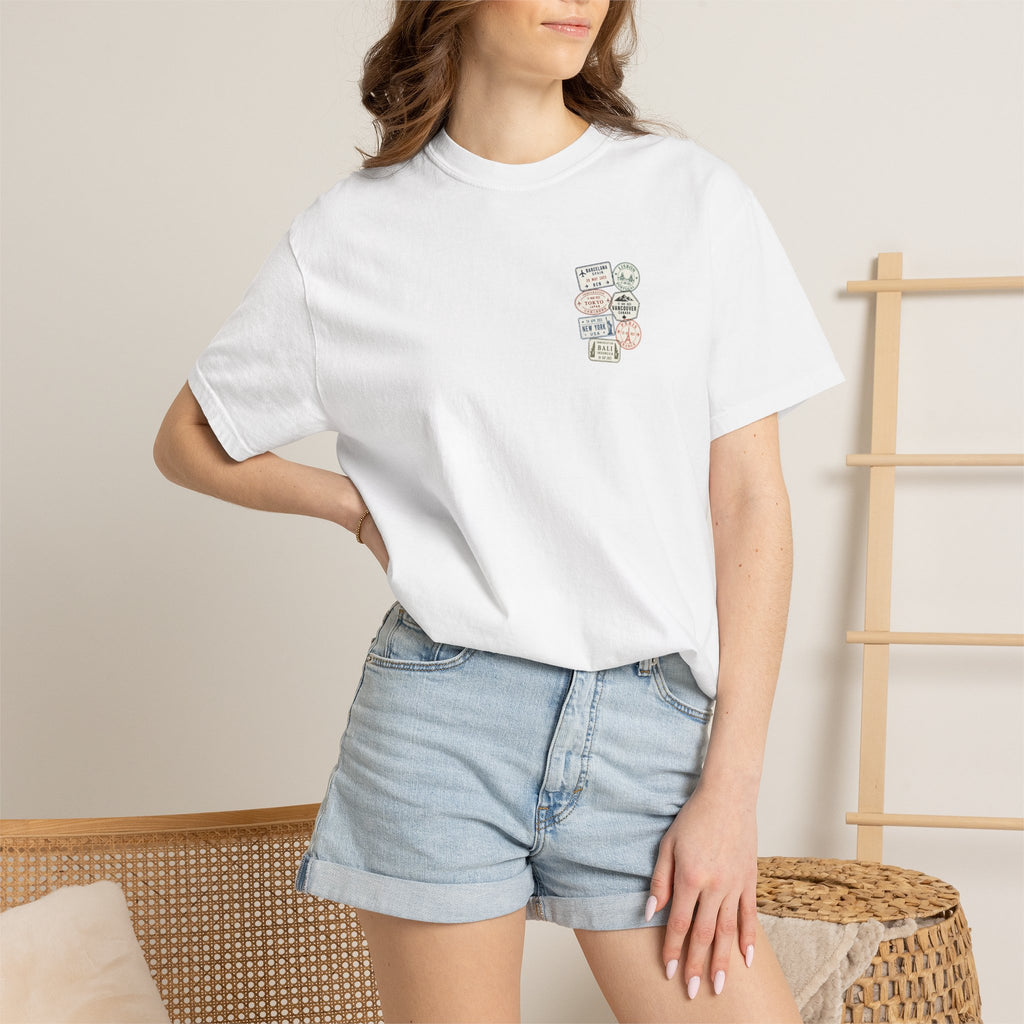Travel Passport Stamp Tee