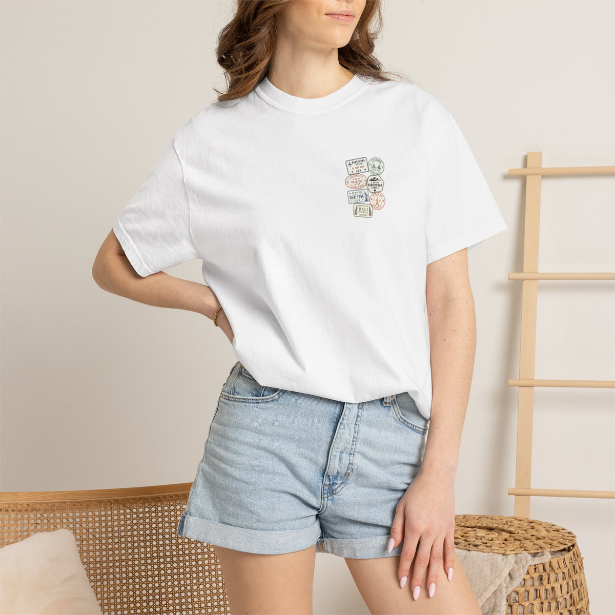 Travel Passport Stamp Tee